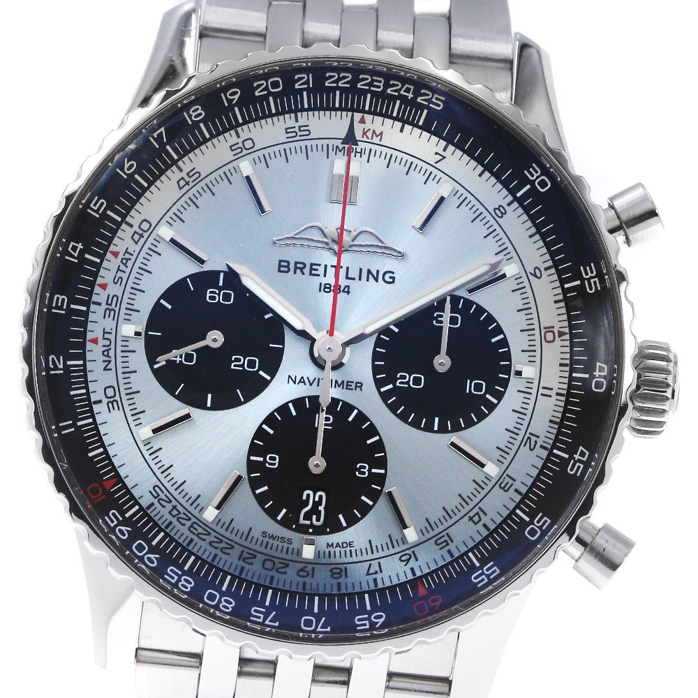 ブライトリング BREITLING AB0138 ナビタイマー B01 クロノグラフ 43 自動巻き メンズ 美品 内箱・保証書付き_862925【中古】