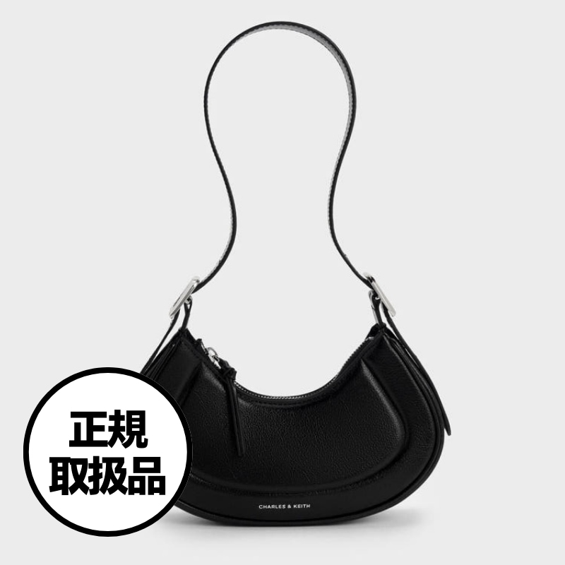 【CHARLES&KEITH】ペトラ カーブ ショルダーバッグ 4Colors Petra Curve Shoulder Bag 正規取扱品