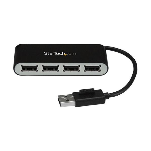（まとめ）StarTech.com 4ポート USB2.0ハブ 本体一体型ケーブル付き コンパクトミニUSBハブ バスパワー対応 ST4200MINI2 1台 3セット