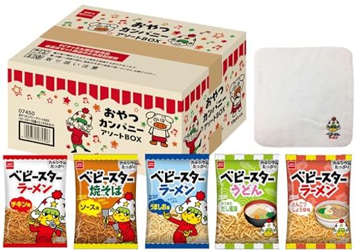 おやつカンパニー ベビースターラーメンミニ 5種アソートBOX ミニタオル付 1箱