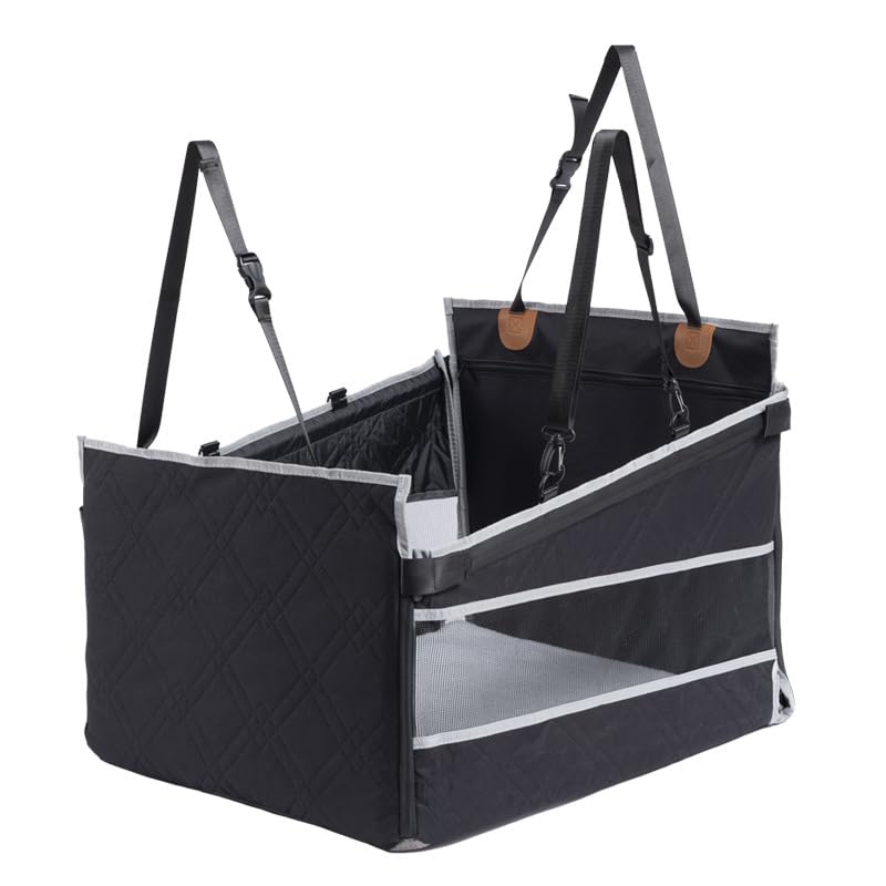 ペットドライブシート【動物看護師監修・快適な車旅に】犬 車 シート 後部座席 全種犬用 防水 犬 車用ベッド 猫用 取り扱い簡単 丸洗い可能 飛び出し防止 持ち運び便利 ペットドライブボックス