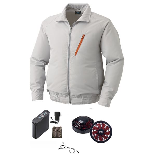 KU90510 空調服 R ポリエステル製長袖ブルゾン FAN2200BR・RD9261・LIPRO2セット シルバー L 12,615円