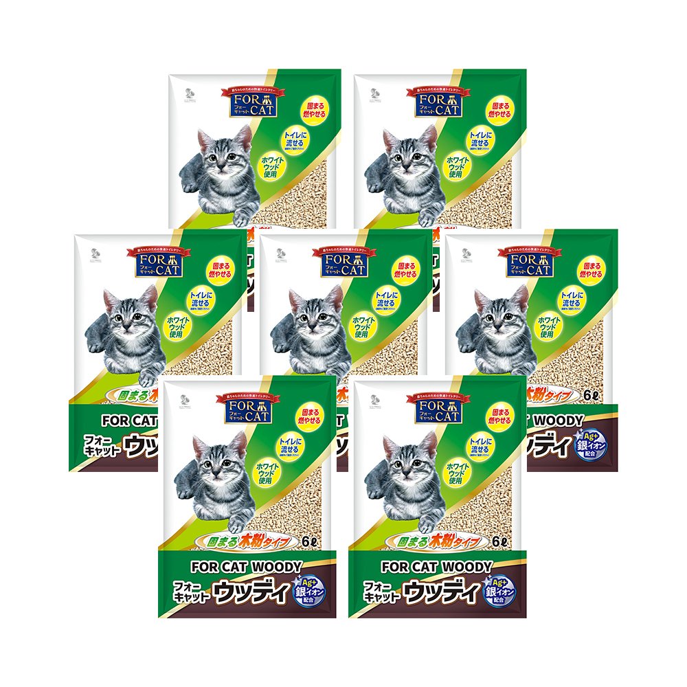 猫砂　新東北化学工業　フォーキャット　ウッディ　６ＬX７　ＣＲＣ30―14―30―20―00