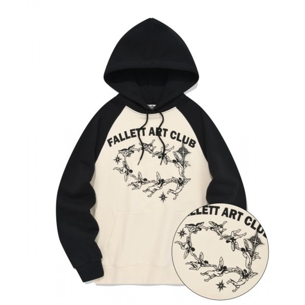 ファレットアートクラブラグランフーディーアイボリー