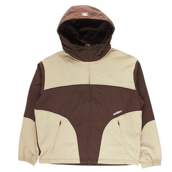 ウェイファインダー配色フード付きウインドブレーカージャケット UQ123CJK12 BRW_P413184225