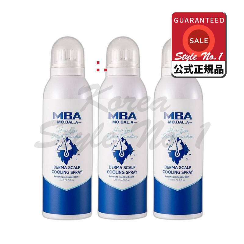 脱毛予防！頭皮ヒーリングMBA毛髪アダマスカルプ頭皮熱減少脱毛緩和クーリングスプレー3個200ml