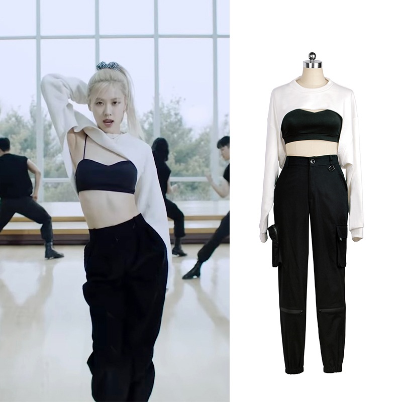 【2枚購入で200円 OFF！】ローズオンザグラウンドジャズステージパフォーマンス衣装 ステージ衣装 ダンス衣装 練習着