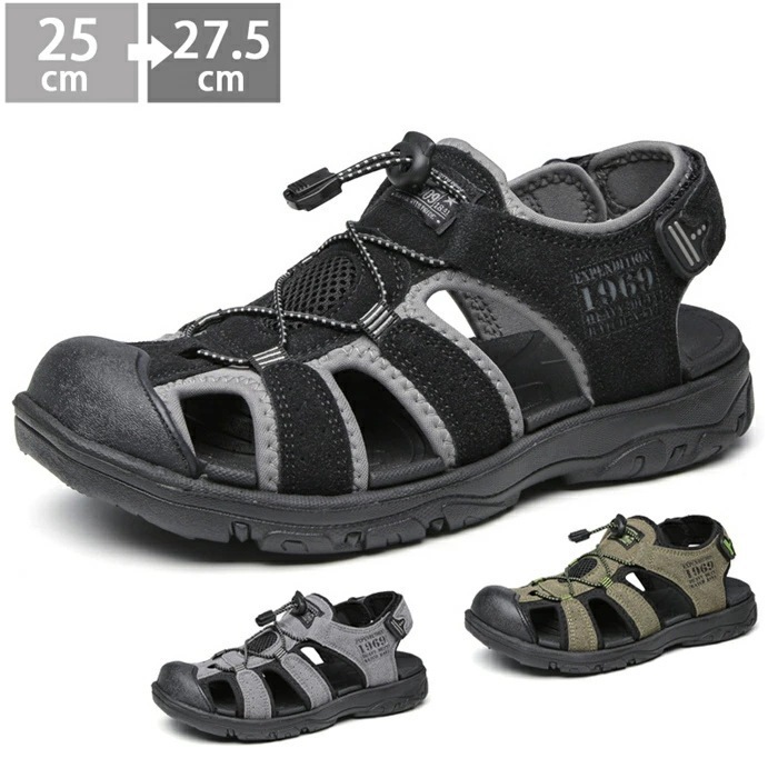 【大好評！最安値挑戦!】父日プレゼント サンダル メンズ スポーツサンダル おしゃれ サンダル アウトドア サンダル メンズ つま先保護 スポーツ サンダル ビーチサンダル アウトドア ストラップサン 4,955円