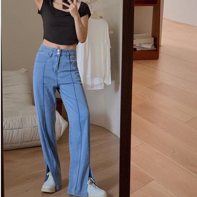 スキニーパンツデニムパンツ ワイドパンツ脚長効果！スキニーパンツデニムパンツアイスシルク ジーンズ おしゃれ オールマッチ 長ズボン モップパンツ 接触冷感ボトムス ひんやりボトムス