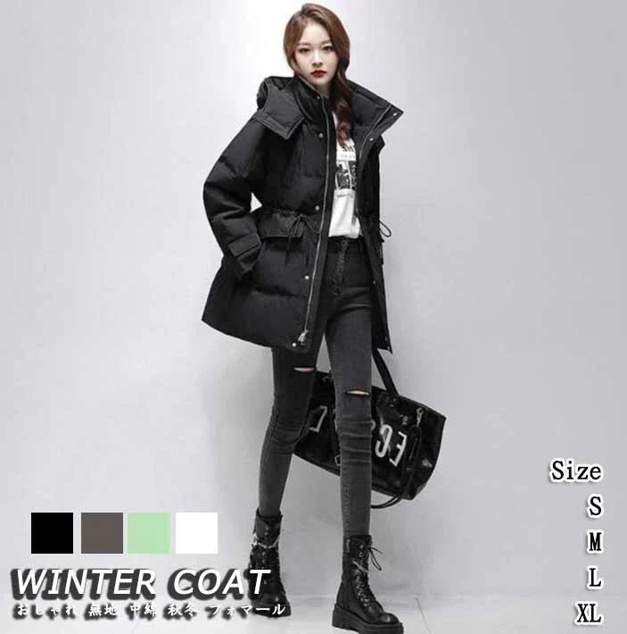 おしゃれ レディースコート レディースジャケット 防寒服 ショートコート ショートジャケット フード付き 無地 冬服 寒さ対策 あったか ゆったり 中綿コート 保温 20代 30代 40代