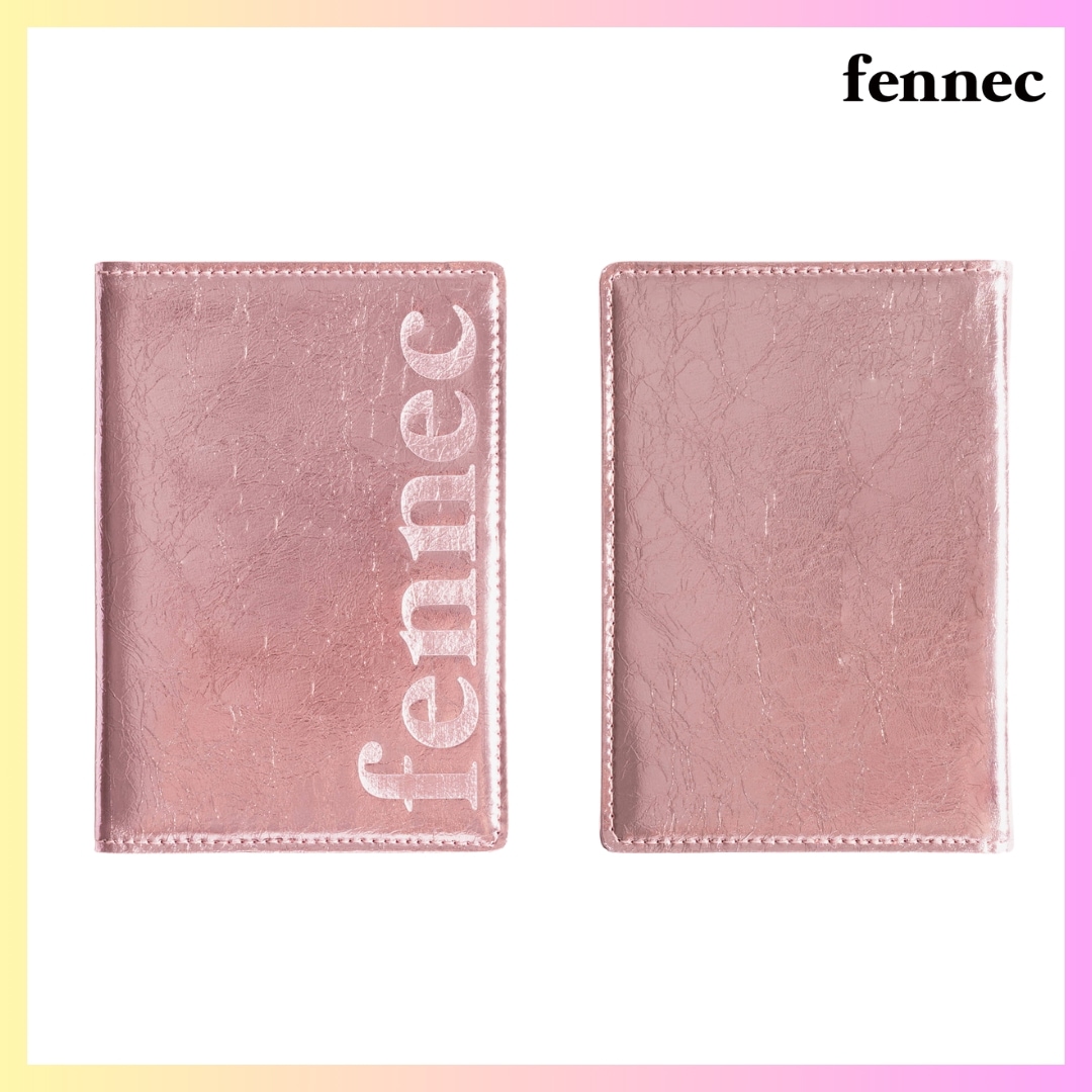 METALLIC PASSPORT CASE - METALLIC PINK + FREE OMAKE パスポートケース パスポートカバー パスポートケース 首下げパスポートが入る財布パスポートポーチ