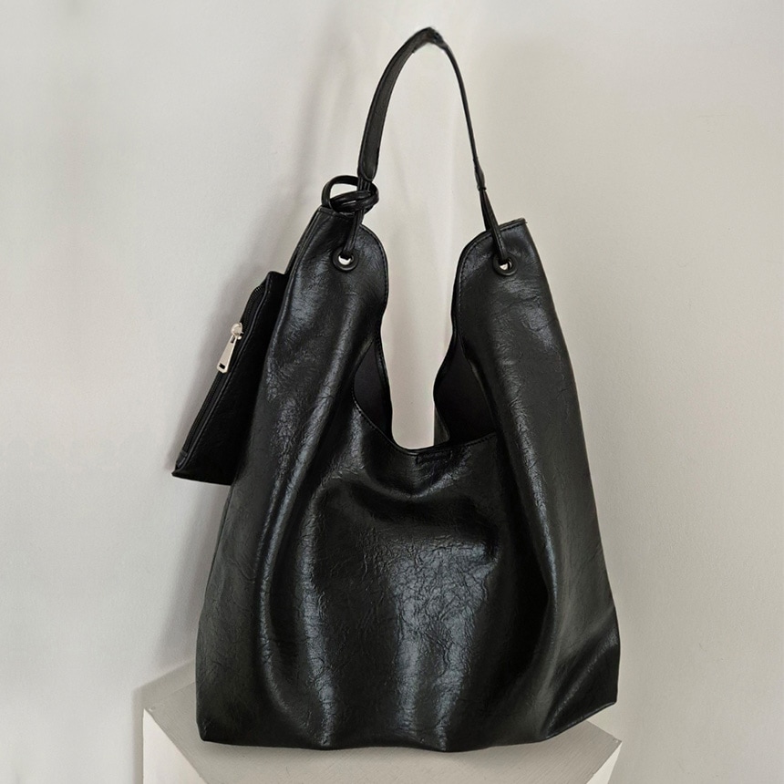 リセーヌ ヴィンテージ レザー カジュアル ショルダーバッグ