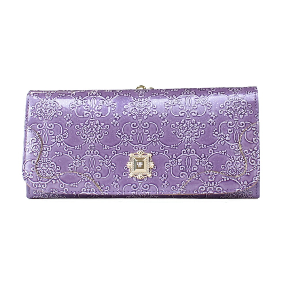 財布 レディース 長財布 ブランド 小銭入れあり エナメル 型押し がま口 本皮 レザー ルーミー 310491 喜ばれるギフト