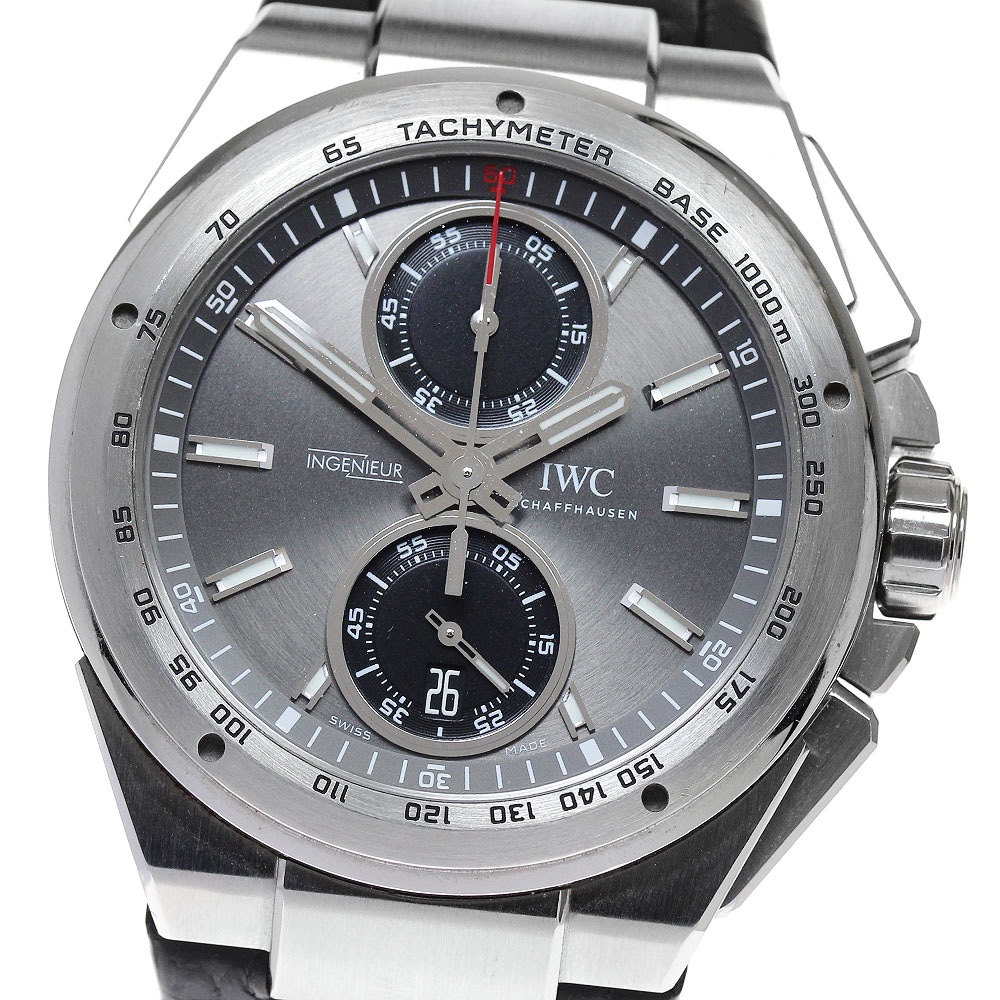 IWC IWC SCHAFFHAUSEN IW378507 インジュニア クロノグラフ レーサー デイト 自動巻き メンズ 美品 保証書付き_826788【中古】