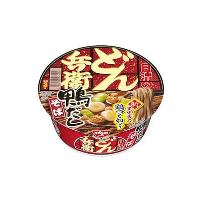 他サイト： どん兵衛 鴨だしそば [炭火香る鶏つくね入り] 日清食品 カップ麺 104g ×12個の商品画像