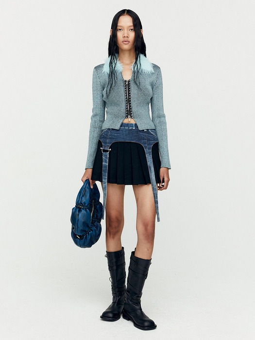 ADSB ANDERSSON BELL for WOMEN TROMPE LOEIL MINI PLEATS SKIRT apa763w(BLACK) 韓国の人気ファッションブランド