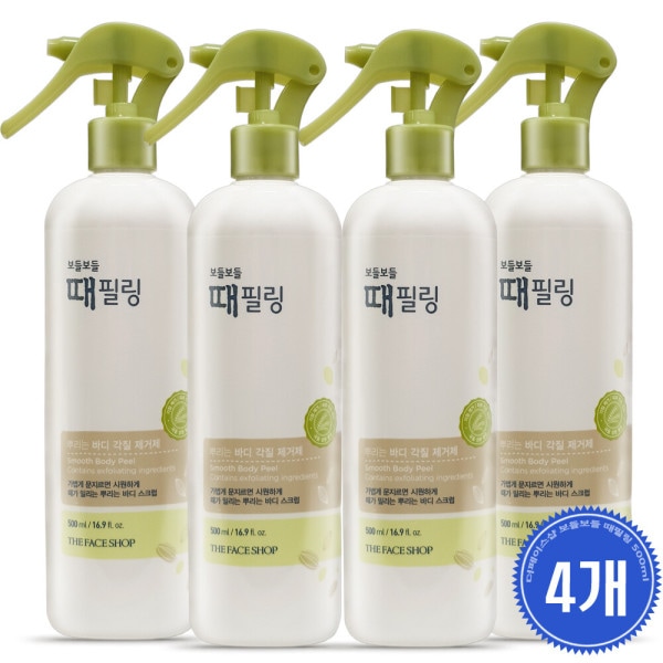 4個 ザ·フェイスショップ すべすべ時ピーリング 大容量 500ml