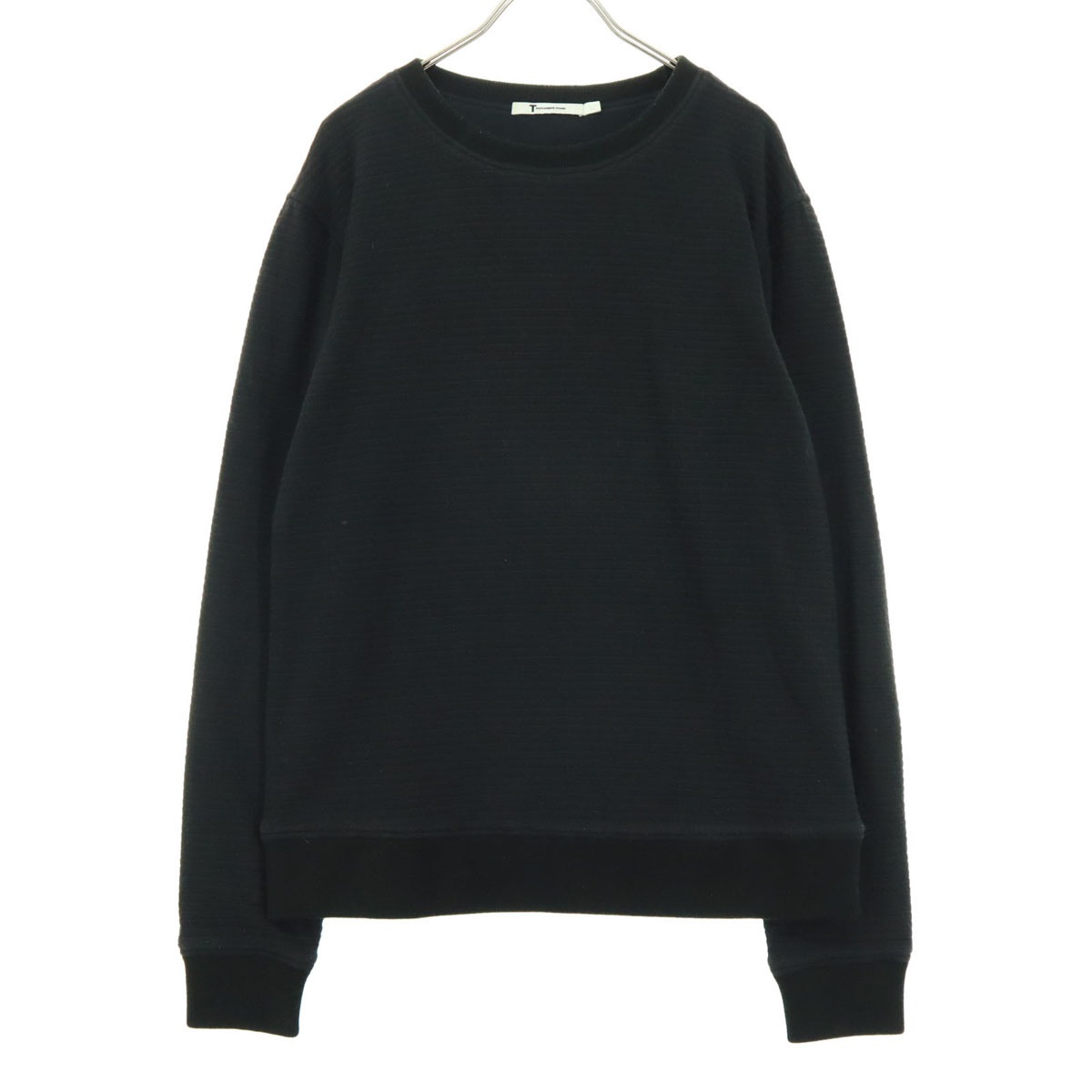 美品 T by ALEXANDER WANG ティーバイアレキサンダーワン 長袖 カットソー XS ブラック メンズ 古着