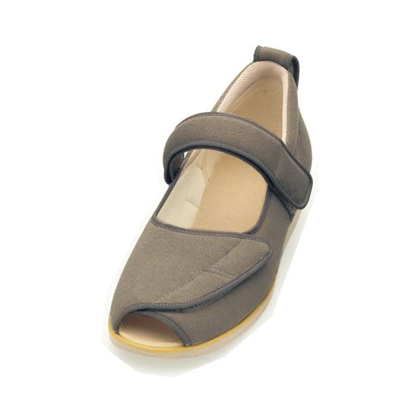 介護靴 施設・院内用 オープンマジック２ 7E(ワイドサイズ) 7010 片足 徳武産業 あゆみシリーズ ／L (23.023.5cm) Mグレー 左足