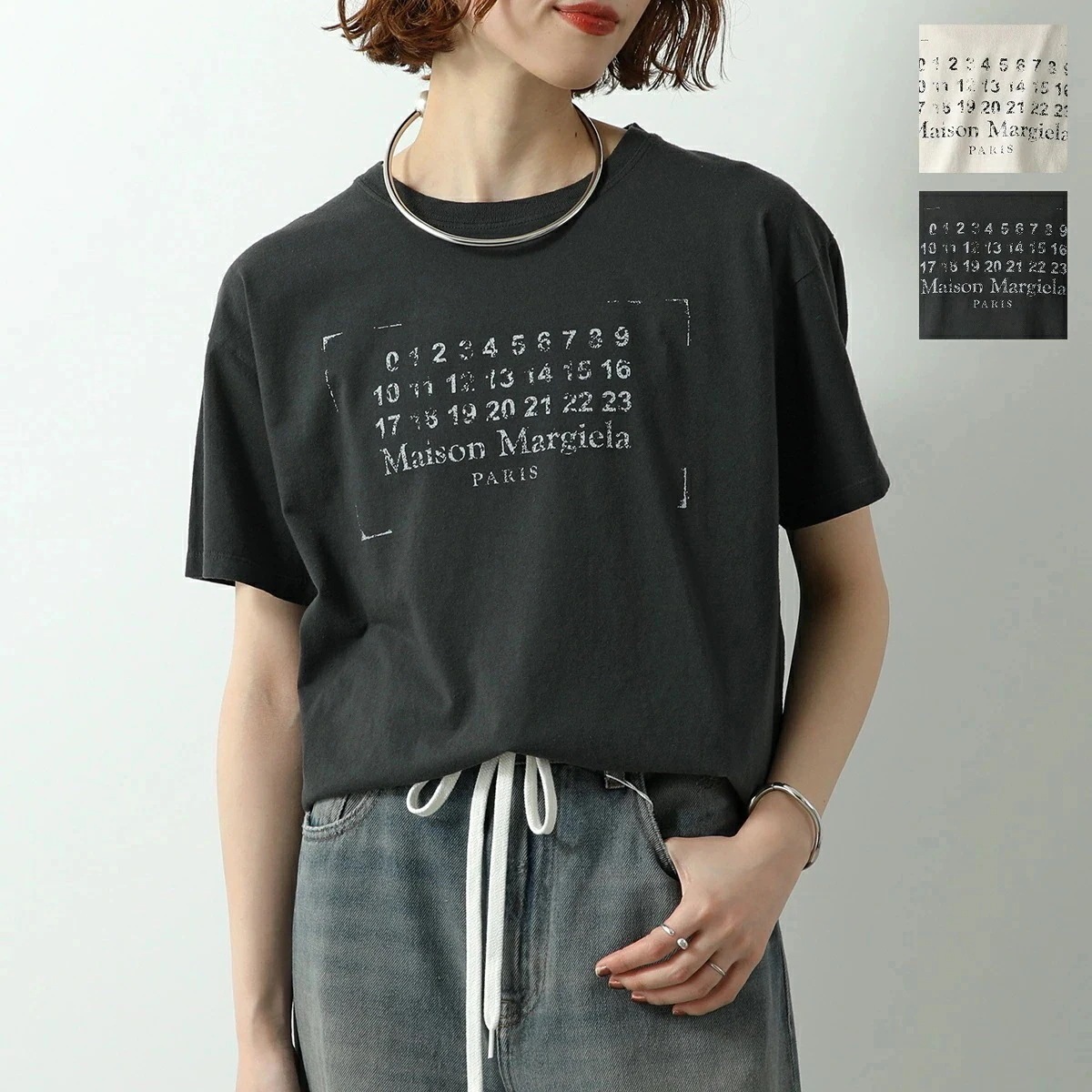 MAISON MARGIELA メゾンマルジェラ Tシャツ S51GC0534 S24575 レディース スタンプロゴT 半袖 カットソー ラウンドネック カラ 49,489円