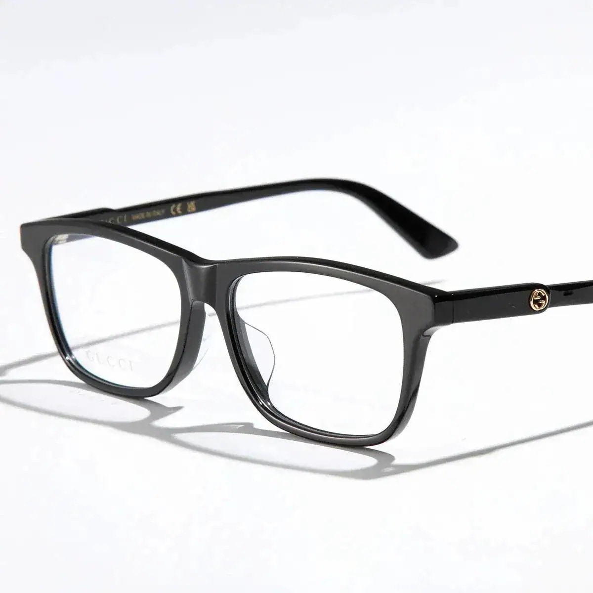 GUCCI グッチ メガネ GG0755OA レディース スクエア型 めがね 伊達メガネ ダテ 眼鏡 GGロゴ アイウェア 黒縁メガネ 001/BlackBla