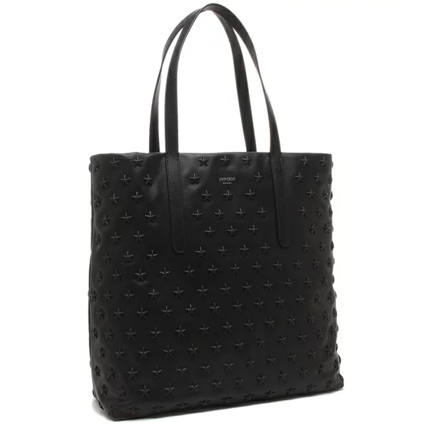 トートバッグ スタースタッズ ブラック レディース JIMMY CHOO PIMLICOSNS OAJ BLACKGUNMETAL