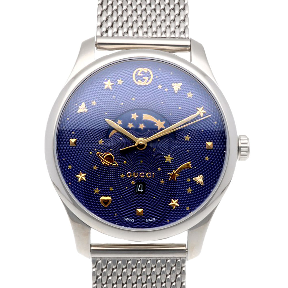 グッチ Gタイムレス 腕時計 ステンレススチール YA126328(126.3) クオーツ 1年保証 GUCCI 中古 美品
