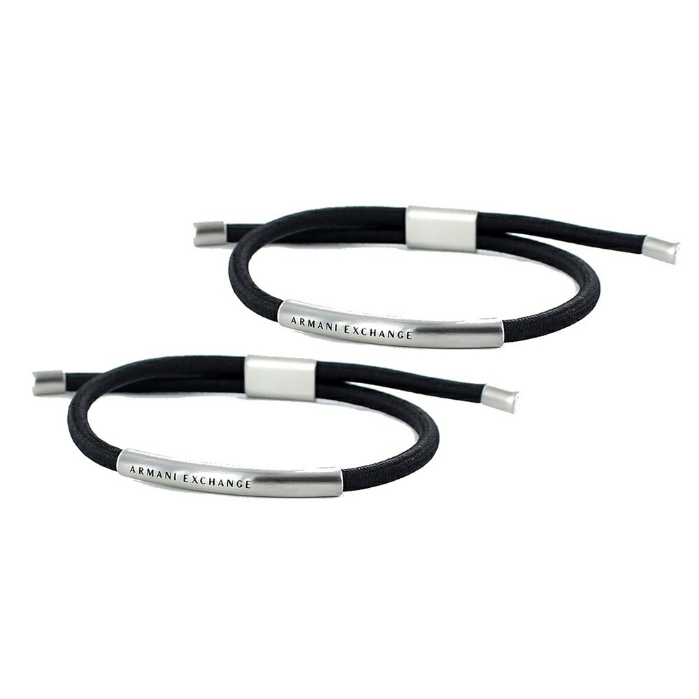 ペア ブレスレット ブランド アルマーニエクスチェンジ ペアルック お揃い カップル ペアギフト ブラック ペアアクセサリー ユニセックス 誕生日プレゼント 記念日プレゼント 男性 女性 ギフト ポイ