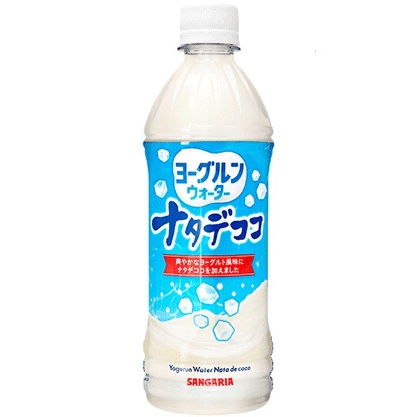 4ケートン（96本）サンガリア　ヨーグルンウォーターナタデココ 500mlペット　24本入り