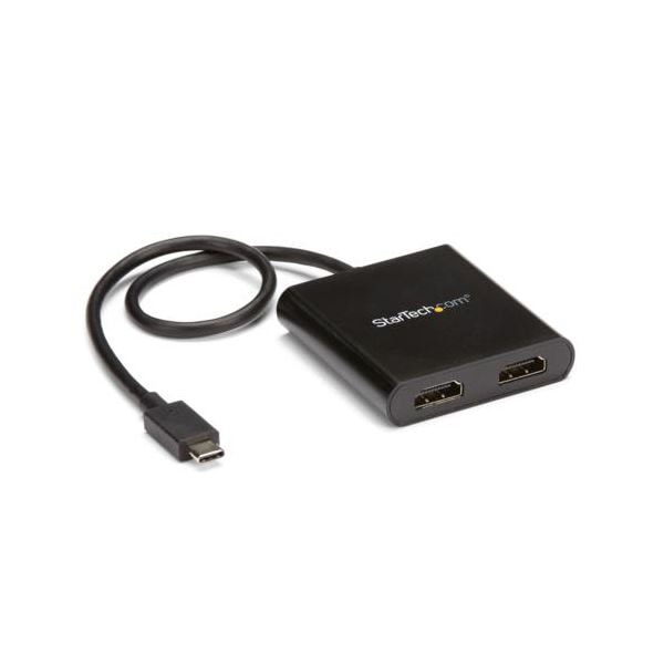 StarTech.com マルチモニターアダプタ MSTハブ 4K USB C(オス)-HDMI(メス)×2口 Windows用ブラック MSTCDP122HD 1個