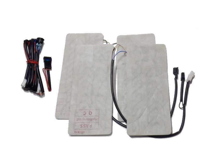 24V対応シートヒーター 4枚セット トラック用 運転席 助手席兼用 1席分 30cm×13cm 汎用 後付け 1シートカバー専用 温度調節可能 オンオフスイッチ付き