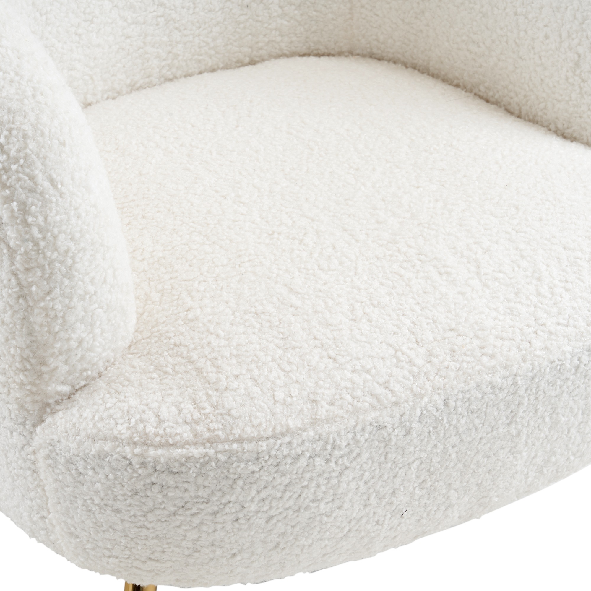 【新品】【ホワイト】ソファ チェア 一人掛けソファ リビングチェア ふんわり 柔らかい アジャスター付き レトロ かわいい モダン