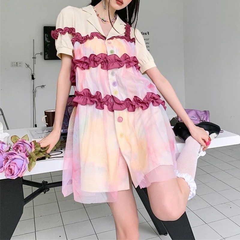 3日出荷 ワンピース 夏 パネル 若見え ゆったり シルエット美しい tシャツワンピース