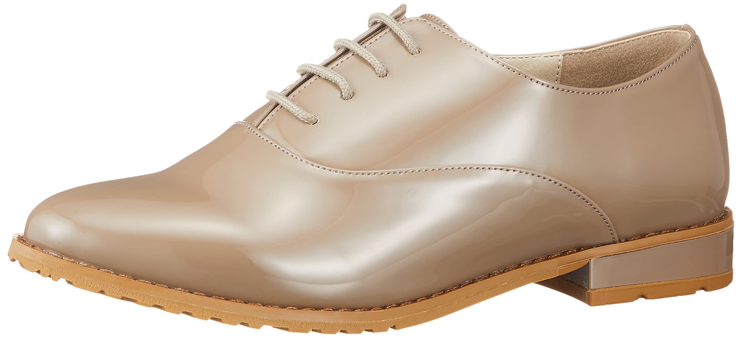 [オリエンタルトラフィック] レインパンプス レースアップシューズ 低めヒール 晴雨兼用 滑りにくい 大きいサイズ 小さいサイズ 歩きやすい 防水 レディース ベージュ 24.5 cm