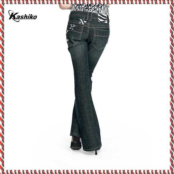 【Kashiko】26fw Zebra Applique Jeans