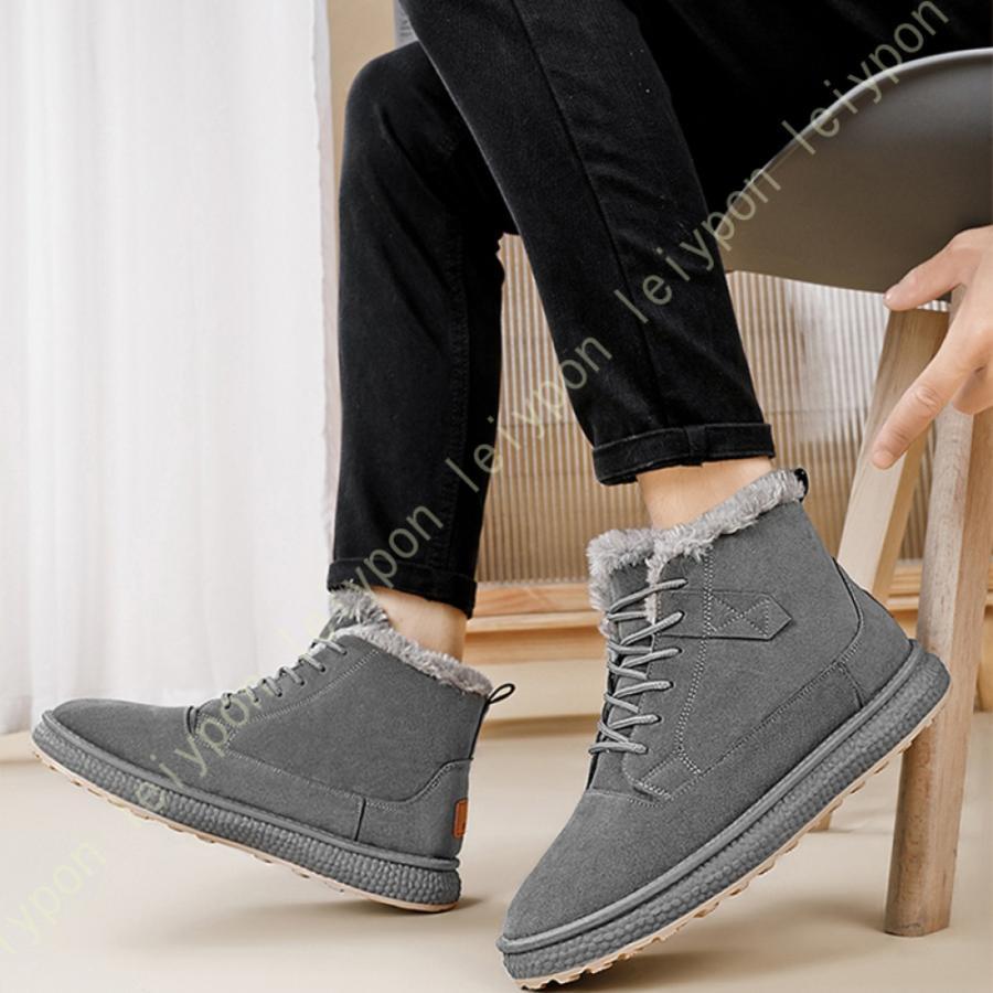 バイク ブーツ メンズ 冬 男女兼用 防寒靴 スノーシューズ 軽量 冬靴 スノトレ スニーカー メンズブーツ 滑り止め ハイカット 裏起毛 レースアップ 7,956円