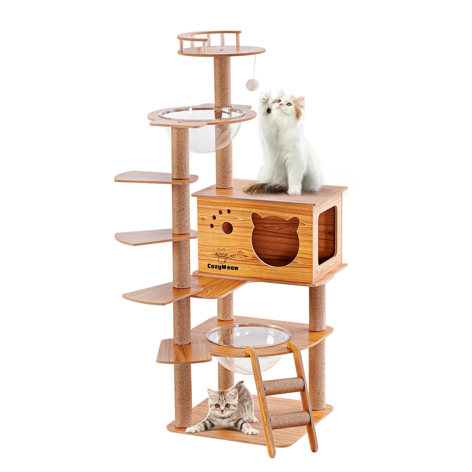 キャットタワー 広い猫ハウス 据え置き 猫の棚登り 猫の巣 猫