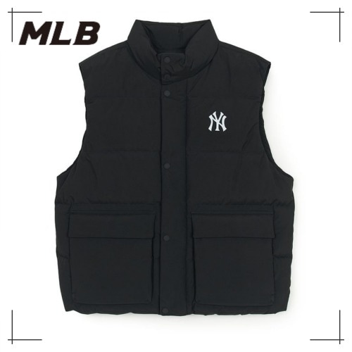 MLB公式正規品 Mega Logo Weight Padded Vest NY (Black)