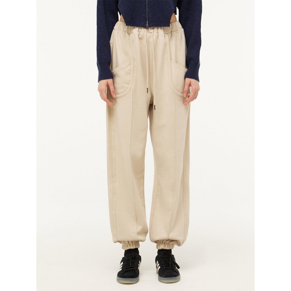 CITYBREEZEポケットバンディングジョガーパンツ LIGHT BEIGE