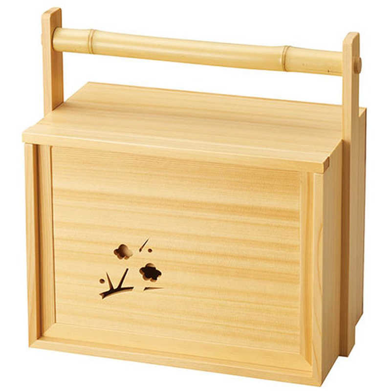 ヤマコー　用美 業務用 檜・岡持弁当(透かし有) yamaco27194　YAMACO27194