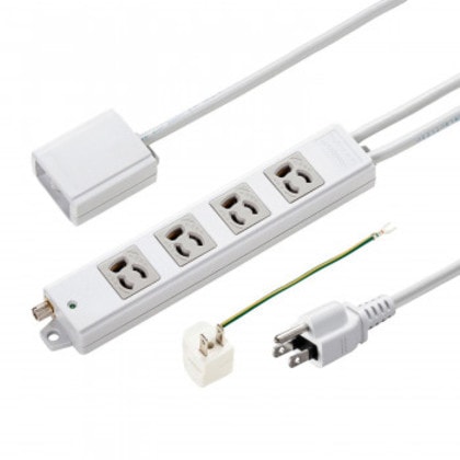 サンワサプライ 手元スイッチ付き抜け止めタップ 3P 4個口 3m TAP-5433MGN2-3