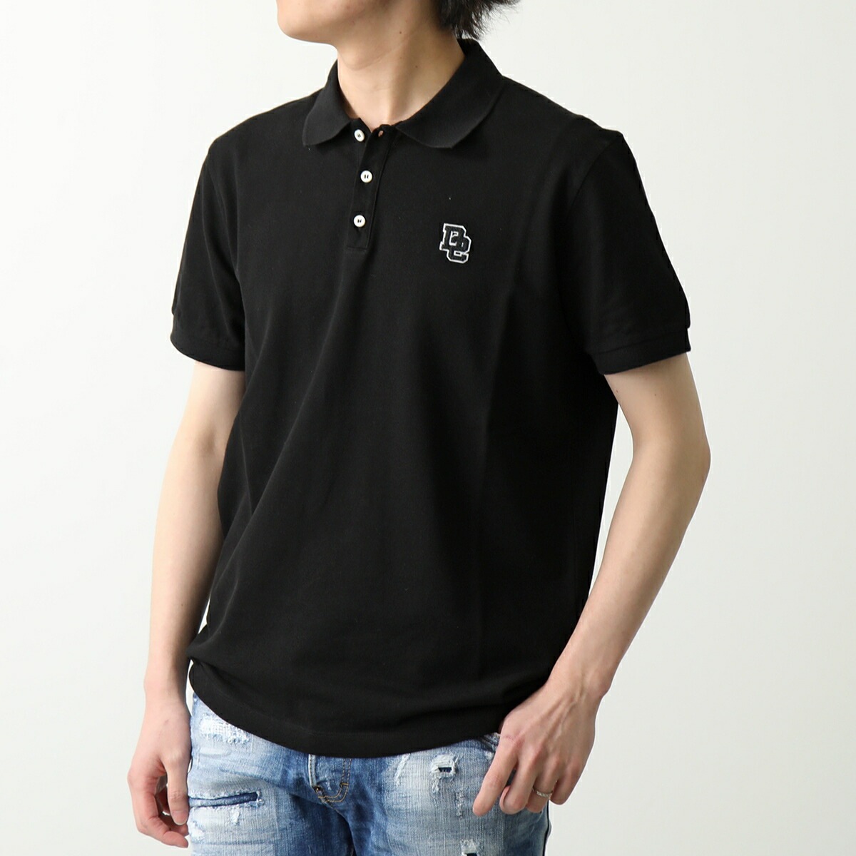 DSQUARED2 ディースクエアード ポロシャツ Tennis Fit Polo S74GL0078 S22743 メンズ 半袖 ロゴパッチ コットン 900
