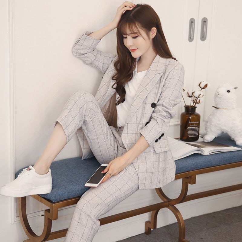 セットアップ ジャケット クロップドパンツ 袖あり 長袖 襟付き フリース ボア 薄手 上下セット 2点セット かわいい 大人可愛い きれいめ シンプル カジュアル 大人 上品 おしゃれ チェック柄