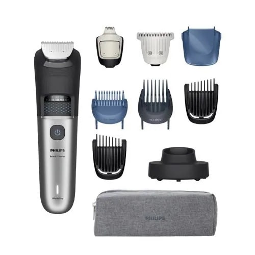 PHILIPS BT7670／15 ヒゲトリマー 自動研磨式ステンレススチール刃搭載 水洗い可能 ミッドスレートメタリック