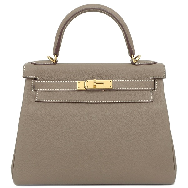 エルメス HERMES 2WAYバッグ ケリー28 内縫い トゴ エトゥープ ゴールド金具 グレージュ ショルダー X刻印 【保存袋】【中古】 1,031,030円