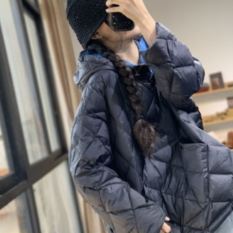 ダウンプルオーバーコート アウター プルオーバー コート ダウンコート ミディアム丈 袖あり 長袖