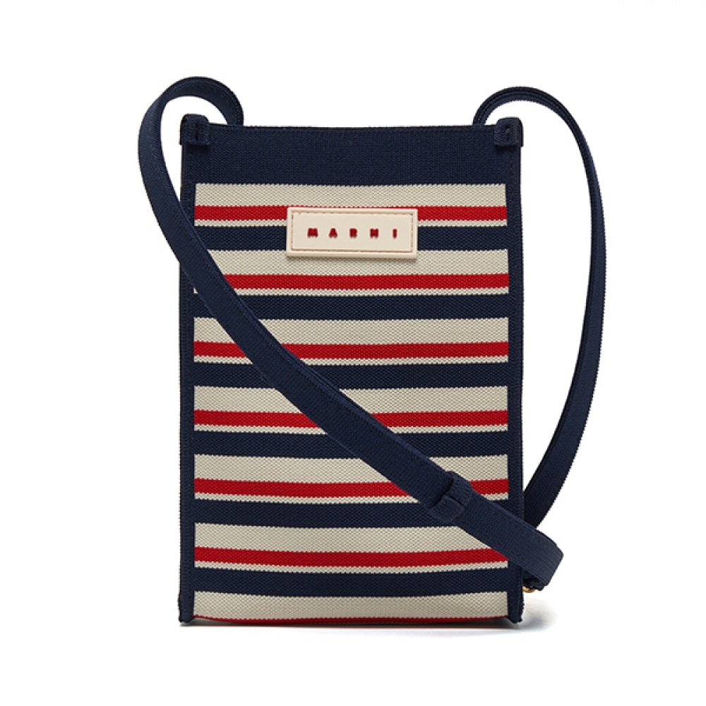 Marni SBMP0152A1 P6485 ZO728 ストライプミニクロスボディバッグ