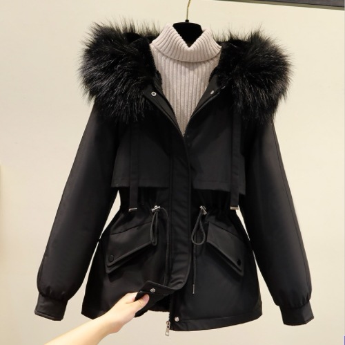 ファーフードコート アウター コート ミドル丈 袖あり 長袖 イージー もこもこ モコモコ