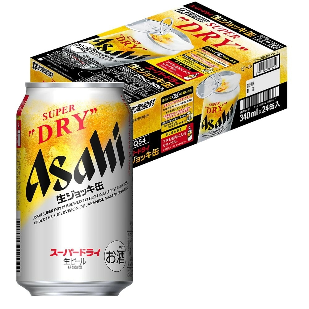 アサヒ スーパードライ 生ジョッキ缶 340ml24本【ご注文は2ケースまで1個口配送可能】 YTR