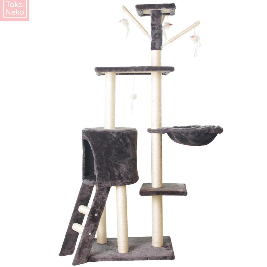 五層豪華 キャットタワー 大型猫用 空中ハンモック キャットタワー大型猫用頑丈タイプ 猫用おもちゃ キャットタワー 突っ張り キャットタワー スリム キャットタ